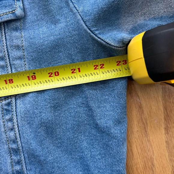 True Religion Denim Sparkle Jean Jacket Rhinestone Trim Sleeves Size Medium Y2K - Picture 11 of 12